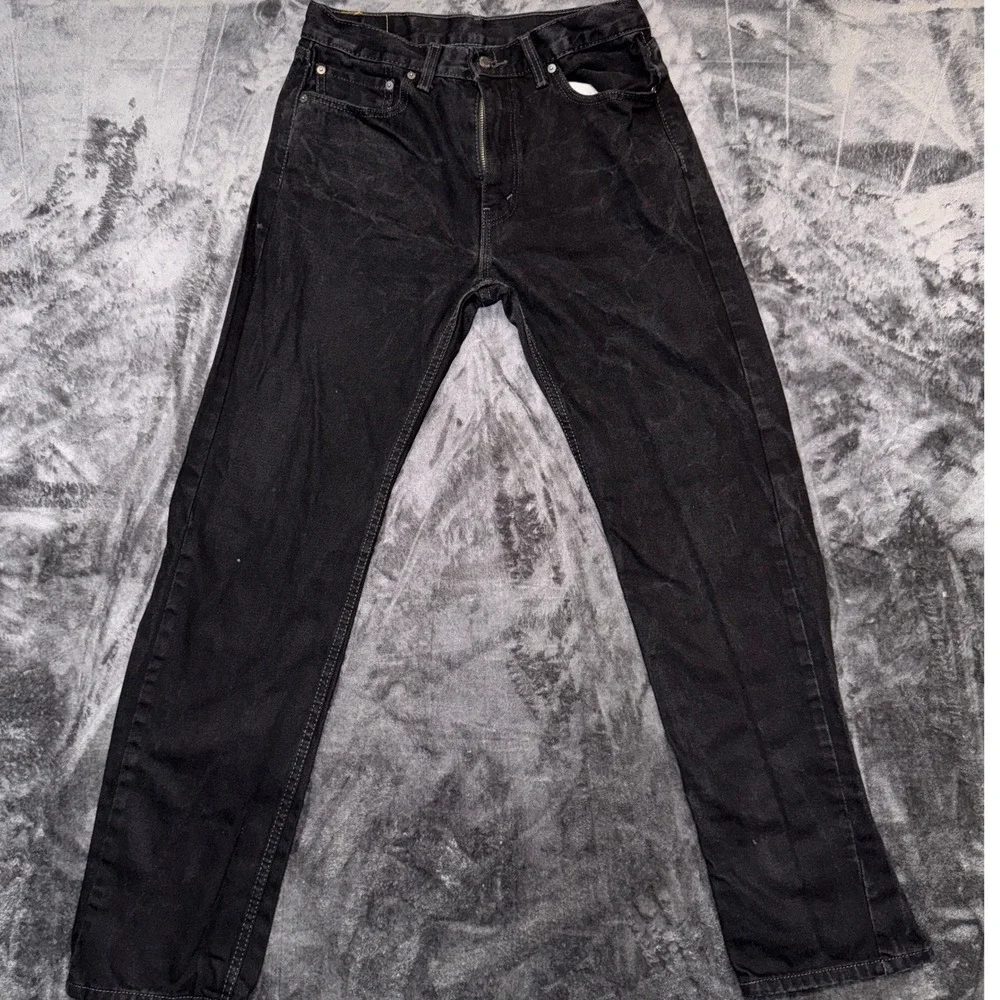 Levis‎ 505 Regular Fit Black Jeans Mens W33 L34 Straight Leg 00505-0260
